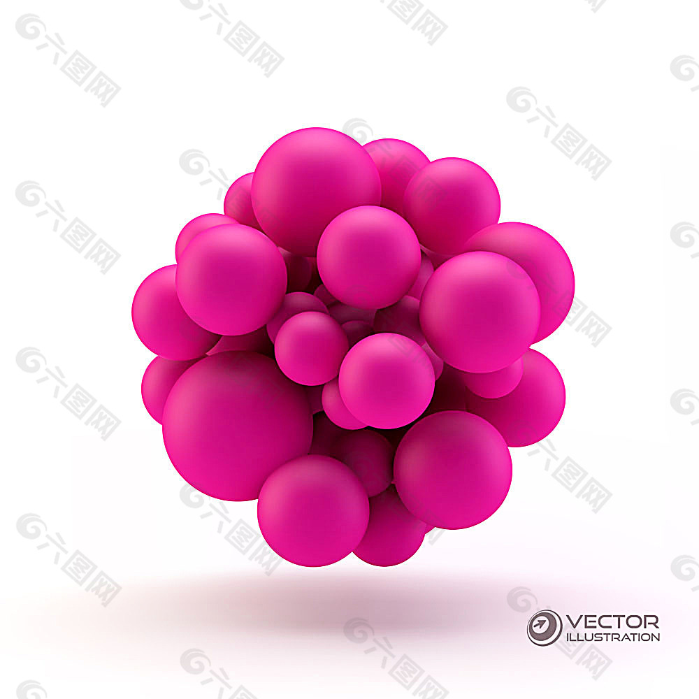 紫红色球形图案