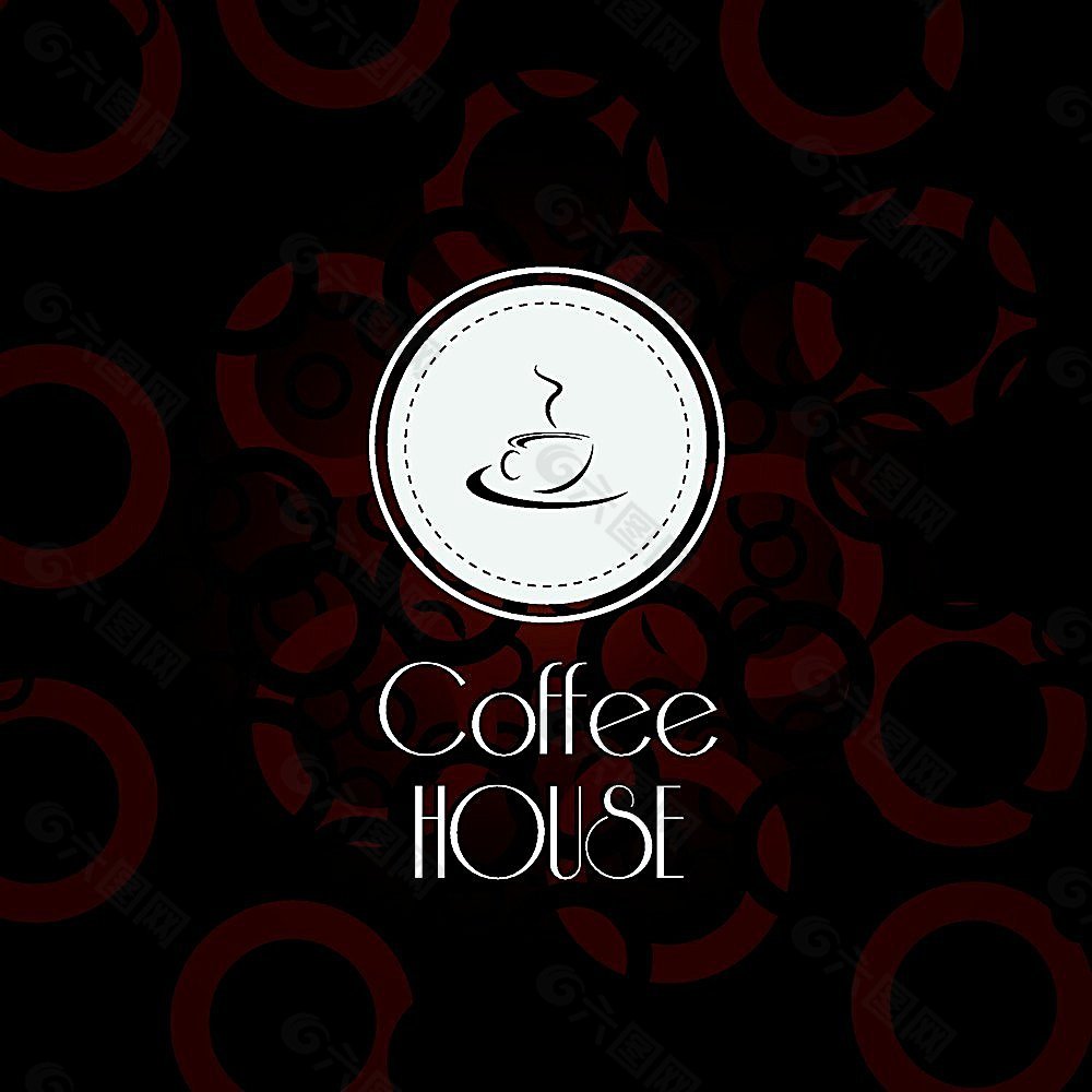 咖啡标志背景