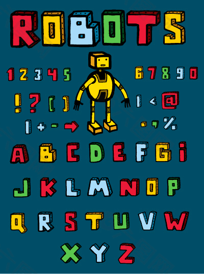機器人ABC字母