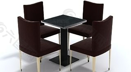 MAX餐椅3D模型设计