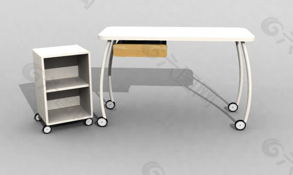 电脑桌3d模型家具图片
