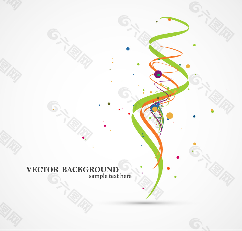螺旋丝带背景矢量素材下载