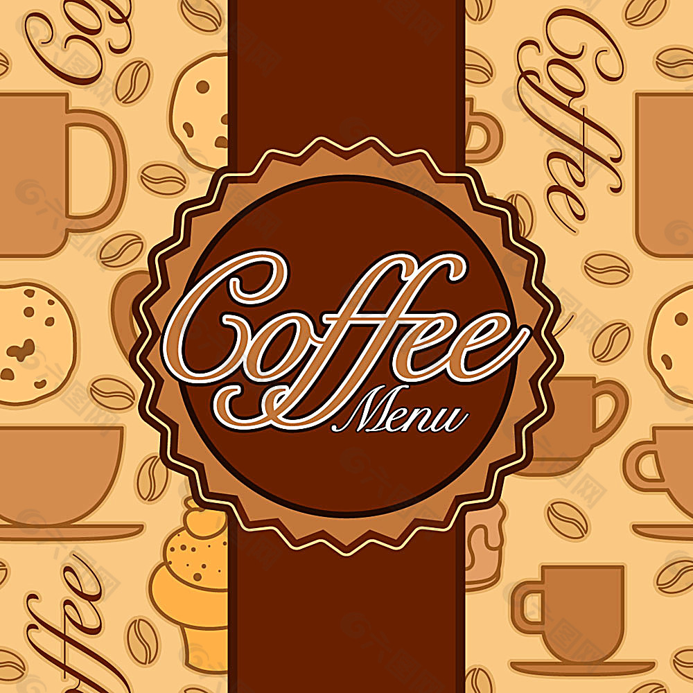 咖啡商标手绘图