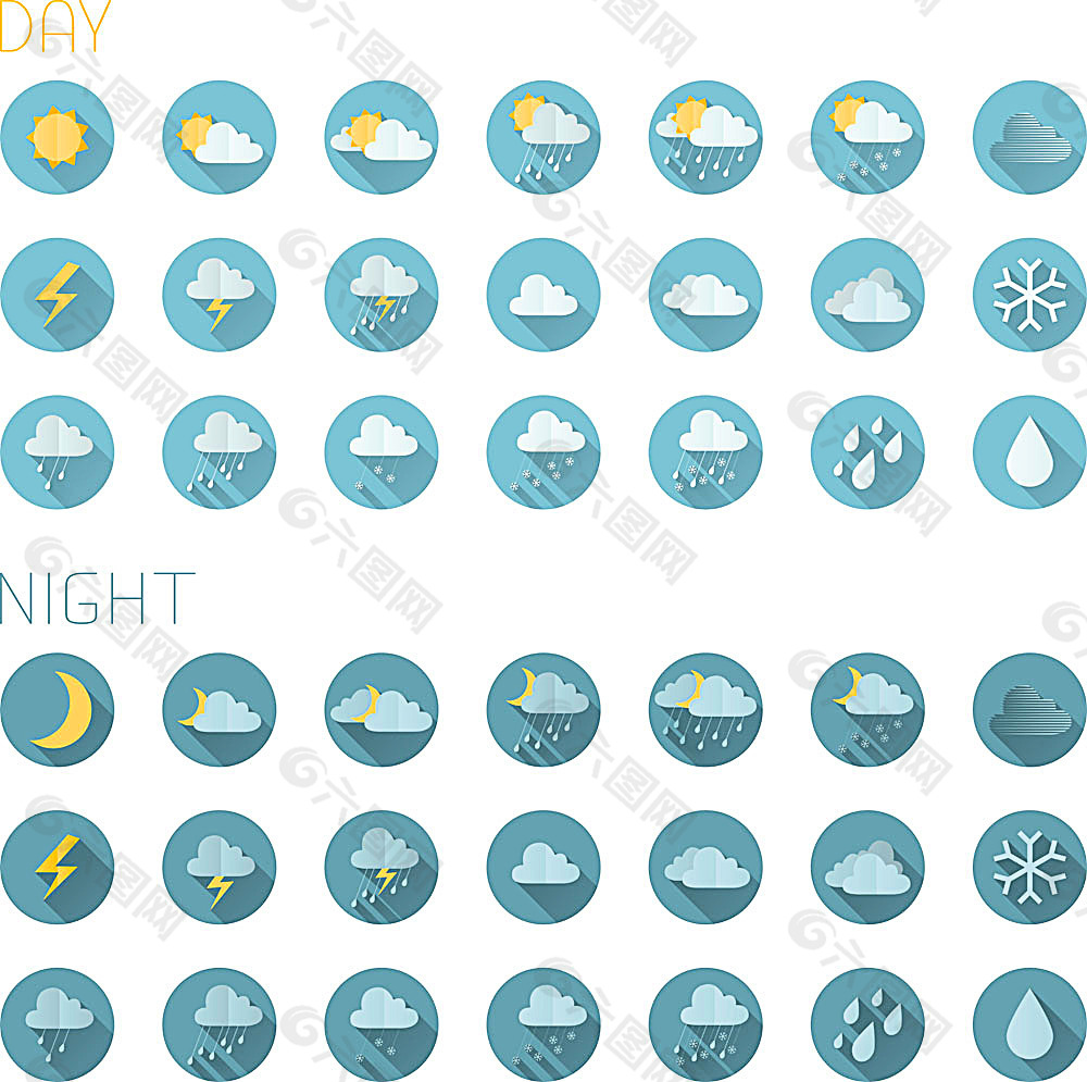 圆形天气图标