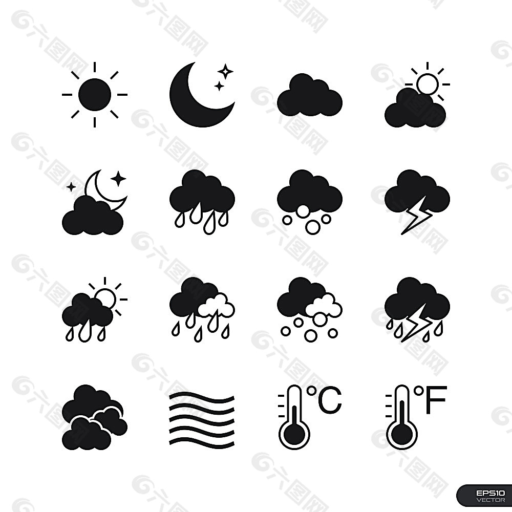 创意网页天气图标