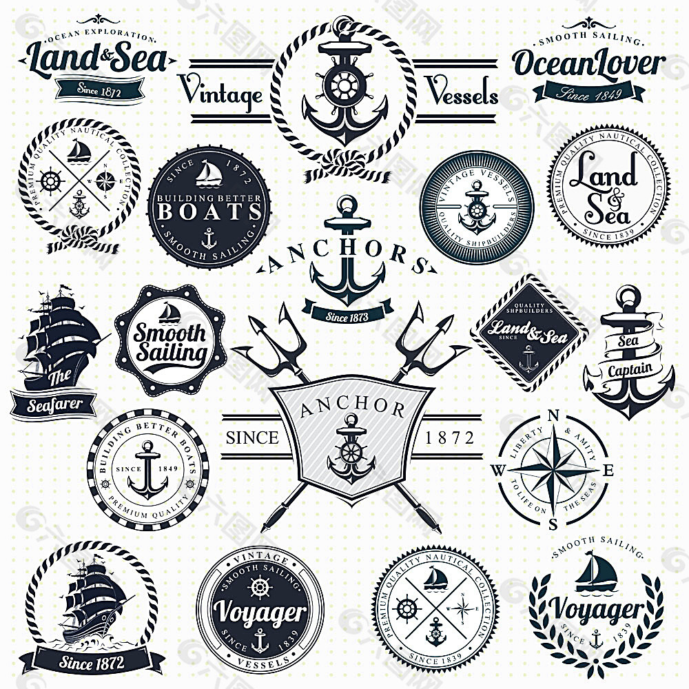古典航海图标