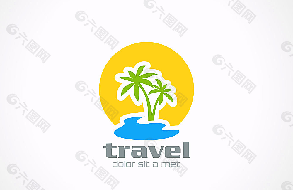 太阳椰树logo