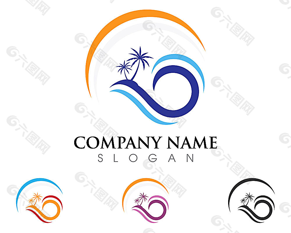 椰树海浪logo设计