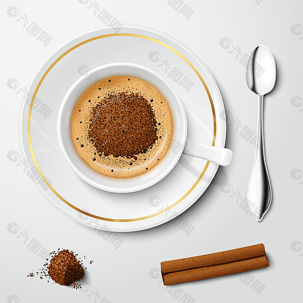 咖啡杯与勺子