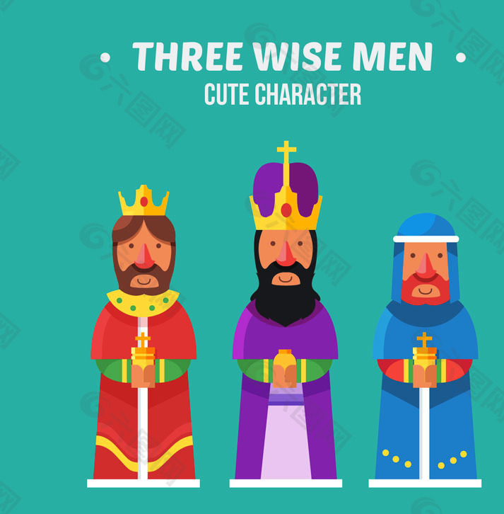 卡通三个国王