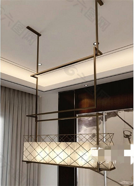 MAX现代时尚餐厅吊灯3D模型素材