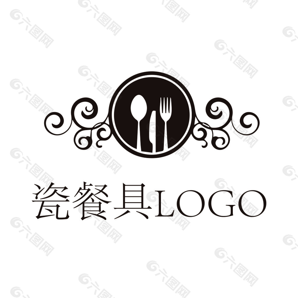 瓷餐具LOGO