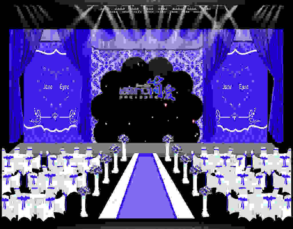 紫色婚礼现场布置