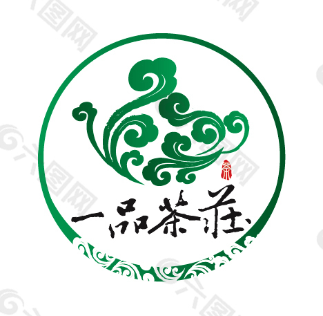 茶庄logo