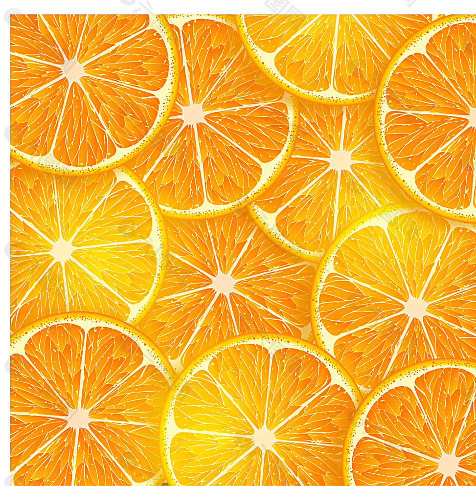橙子底纹矢量素材图片