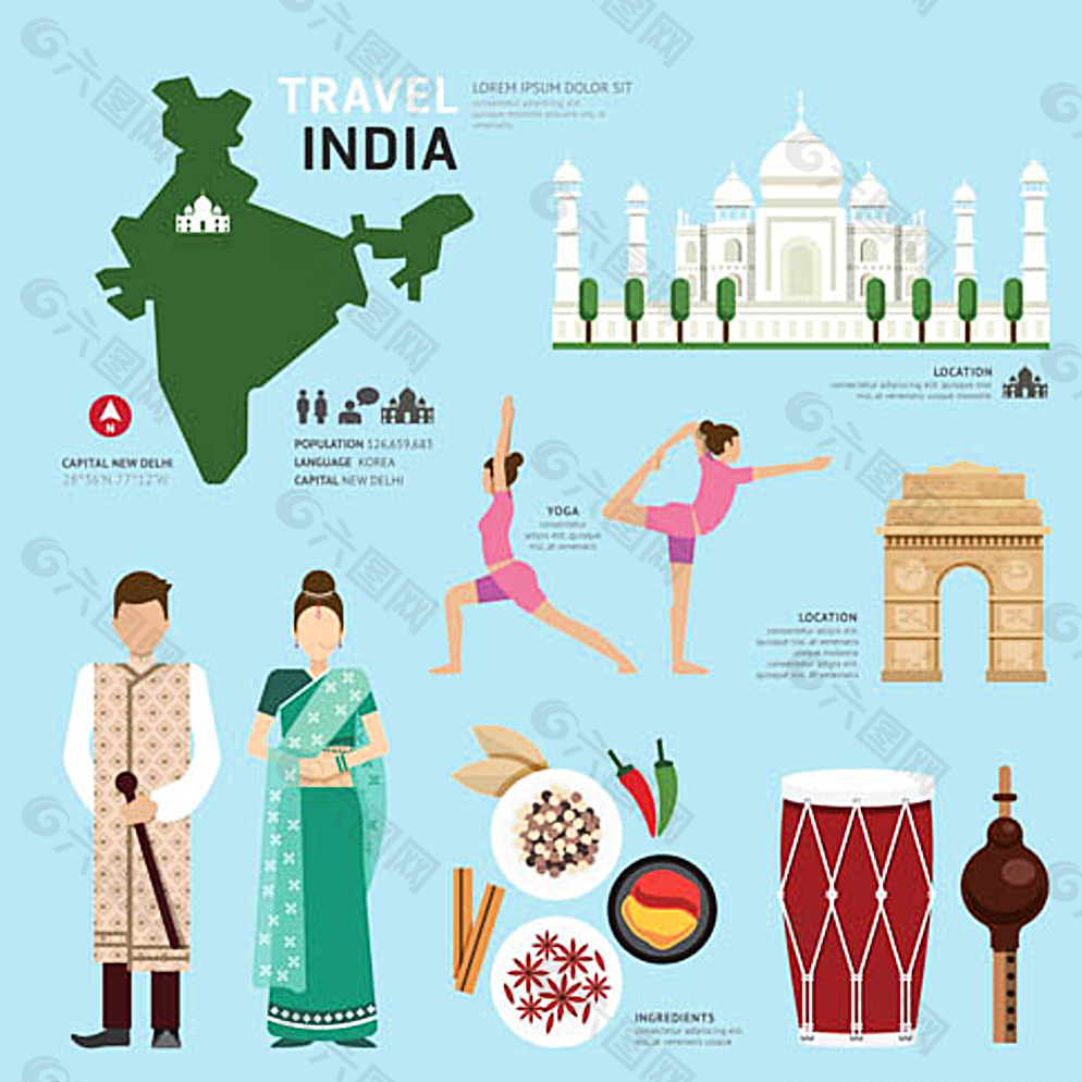 印度扁平旅游图片