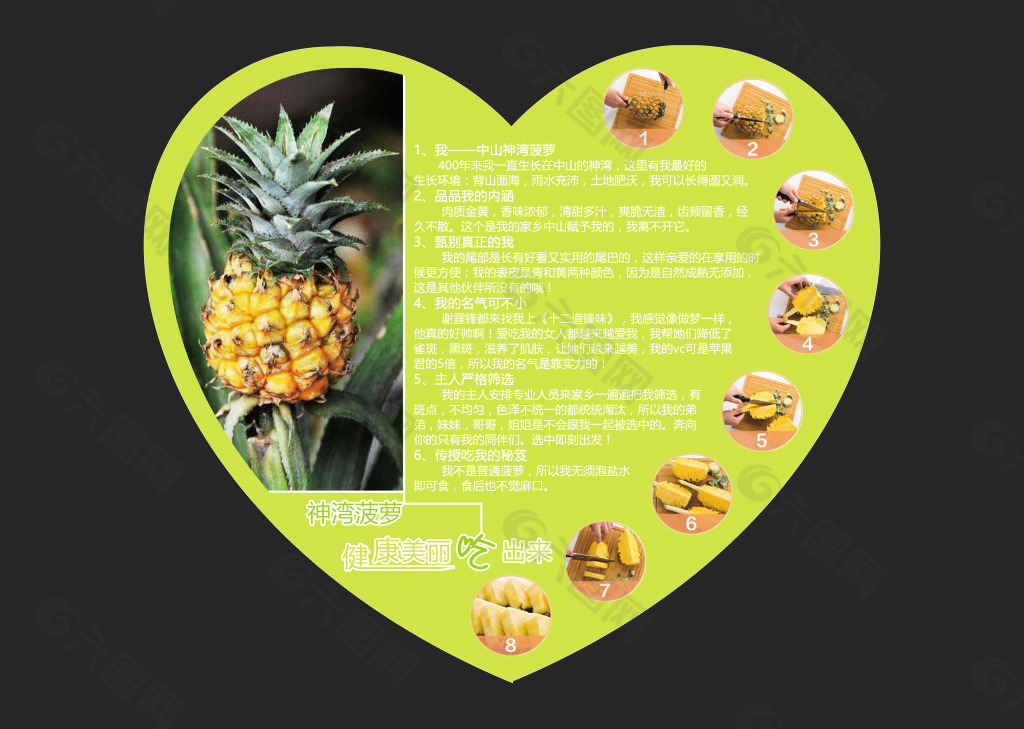 神湾菠萝水果小卡片