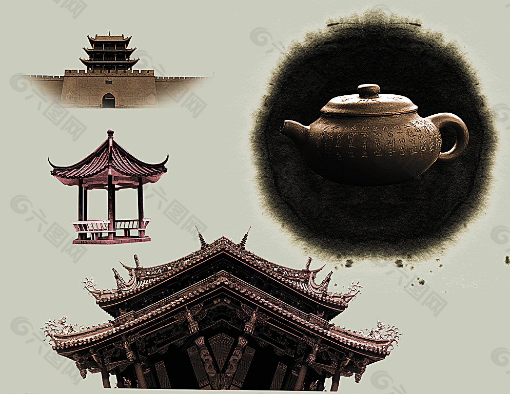 中国风古典建筑元素图片