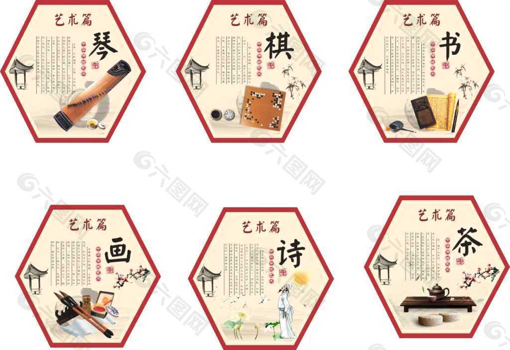 琴棋书画展板