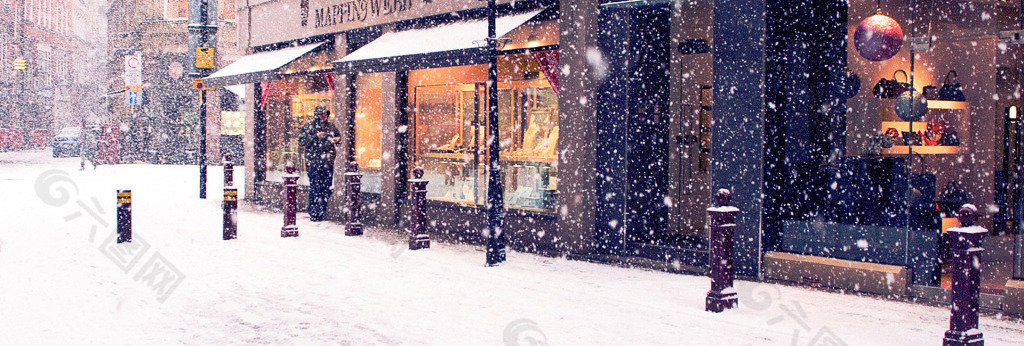 下雪场景雪地背景