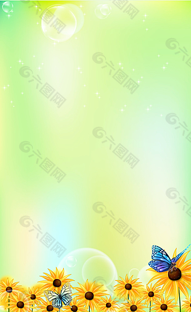 卡通插画展板 向日葵图片