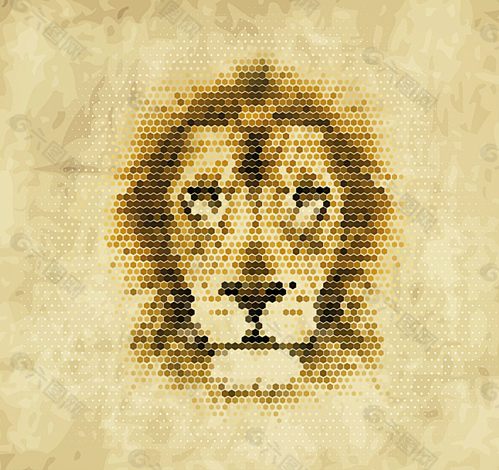 创意狮子头像矢量素材图片