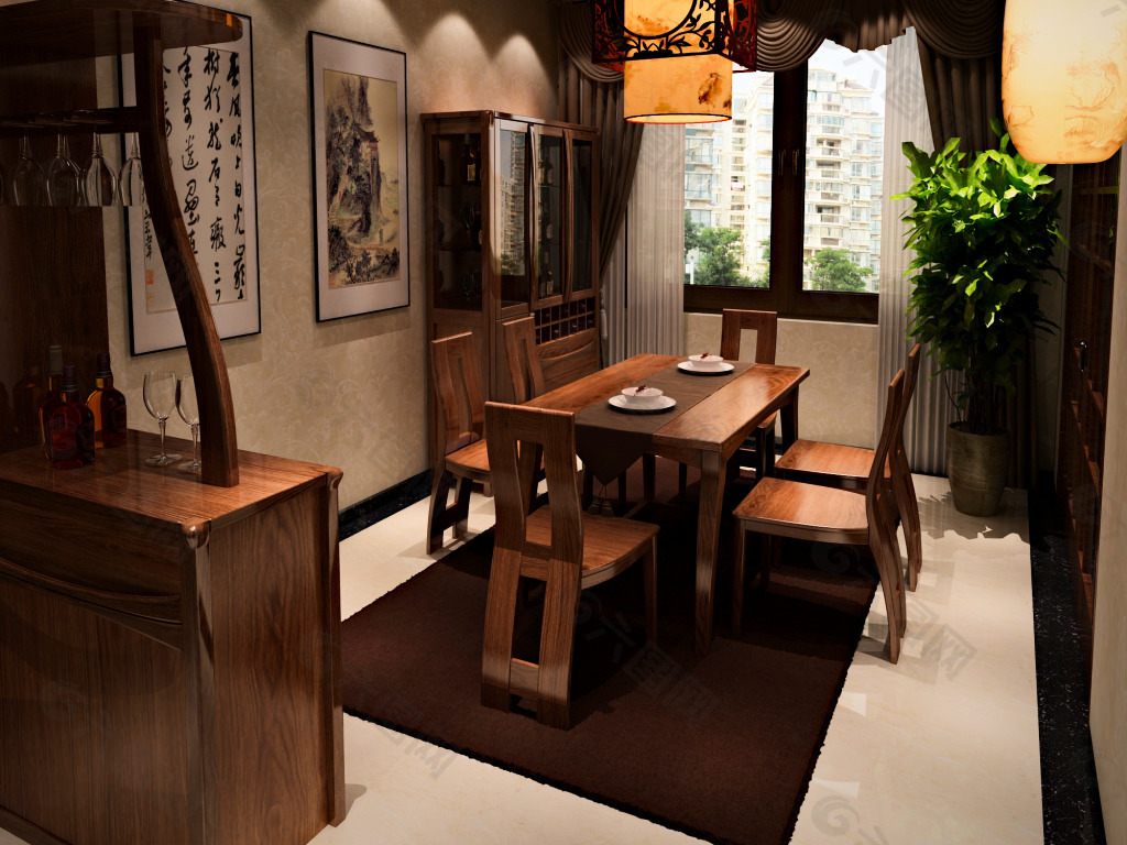 中式风格餐厅展示