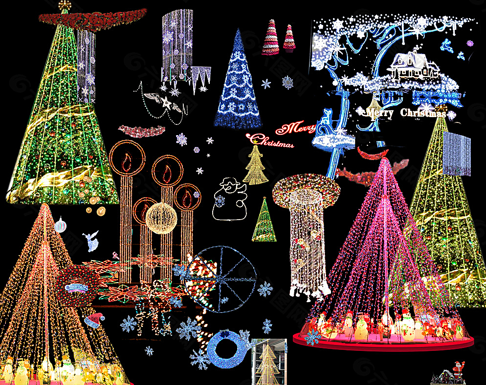 大型圣诞灯饰图片