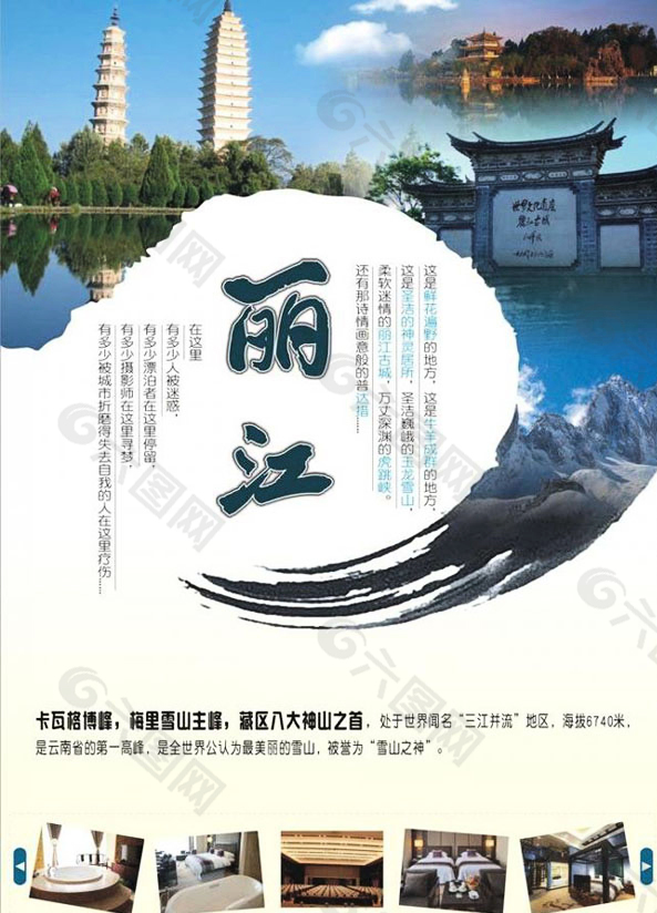 云南丽江旅游宣传海报