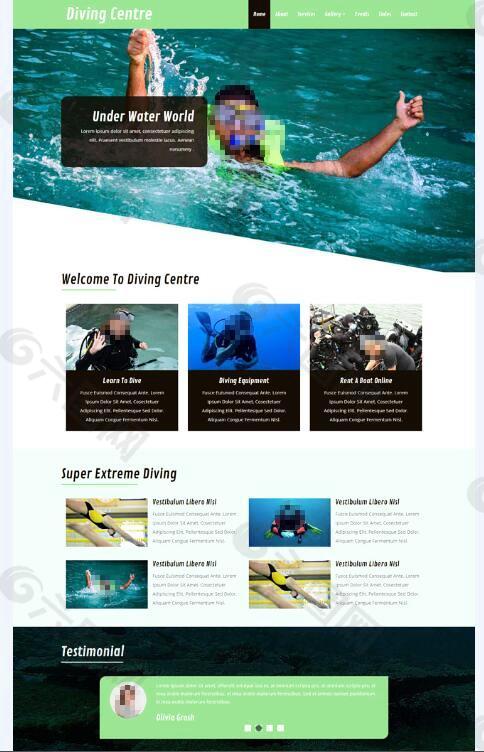潜水体育网页素材