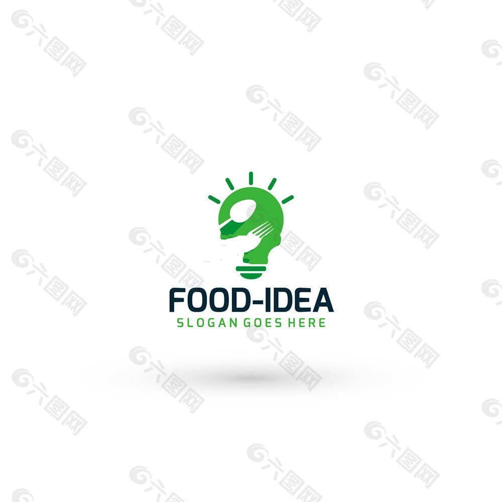 创意食物灵感灯泡LOGO矢量图下载