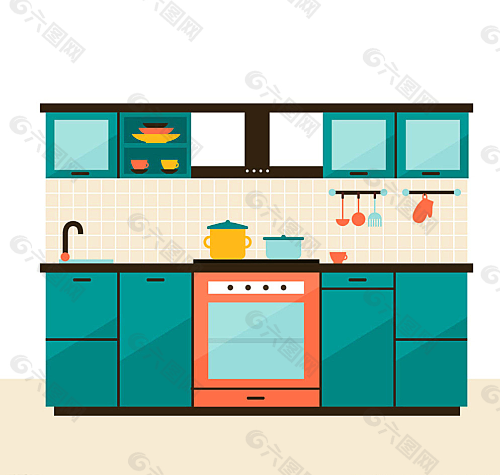 彩色厨房图片