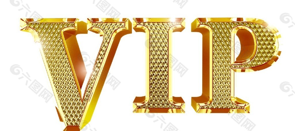 金色VIP字体