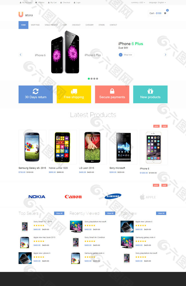 手机销售网页素材