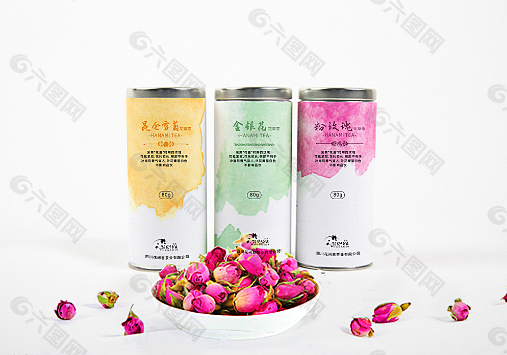 花草茶包装设计贴图图片