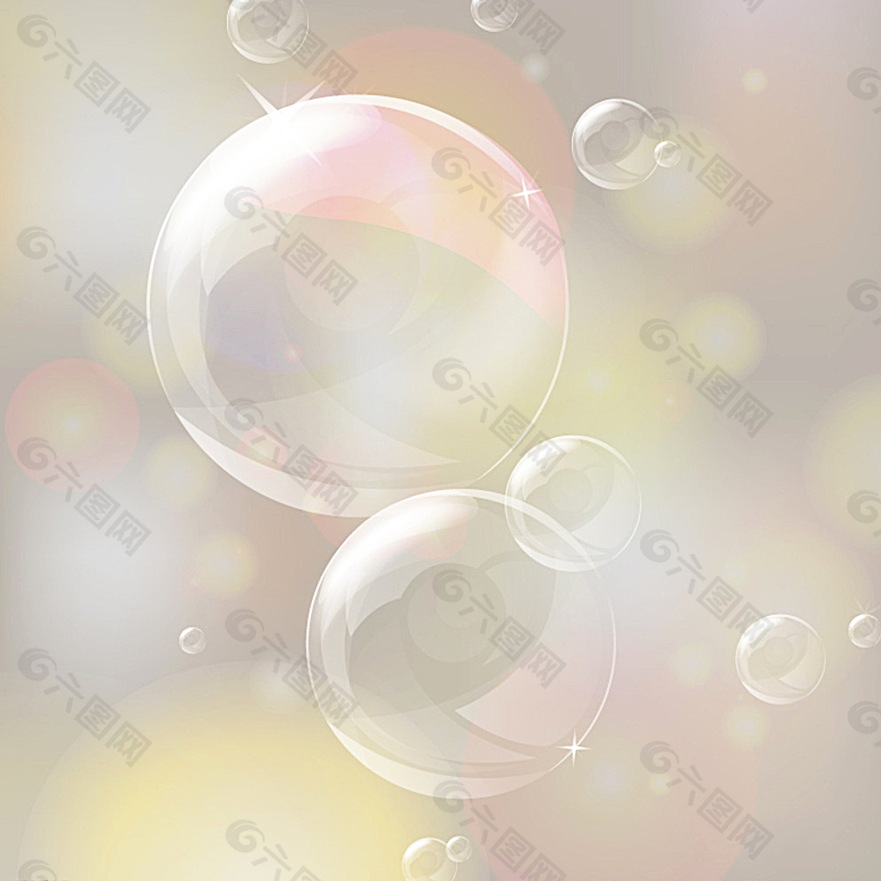 创意气泡背景矢量素材图片