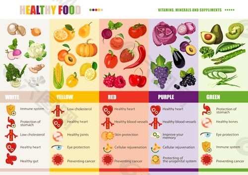 蔬菜营养图表