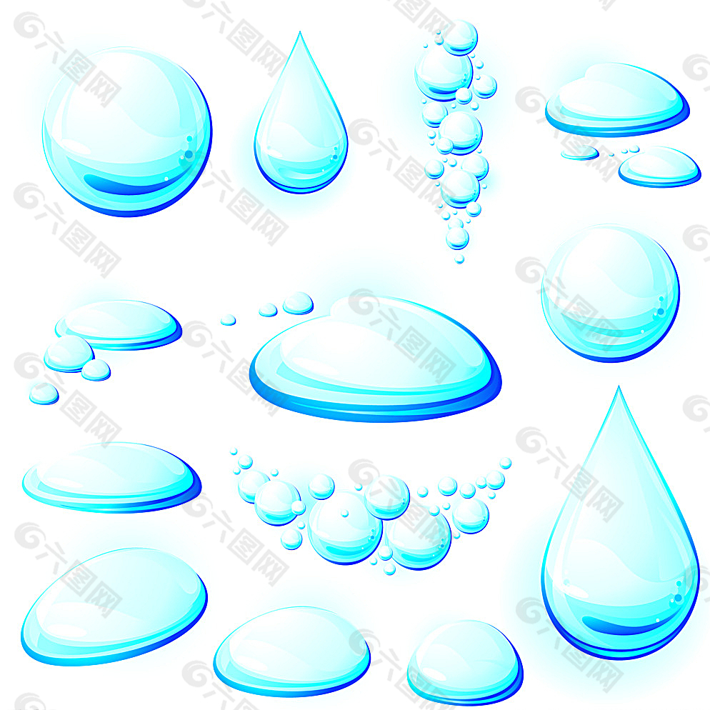 水滴矢量素材图片