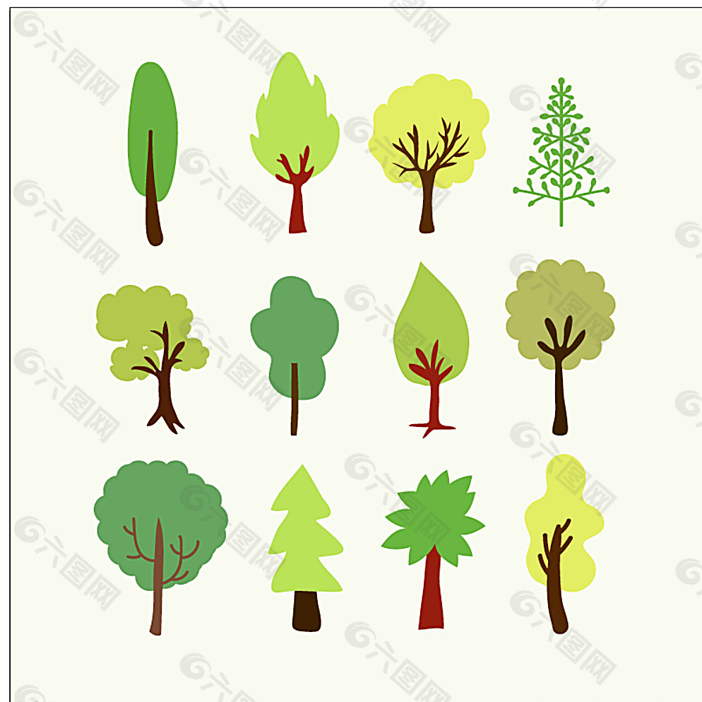 森林树木图形图片
