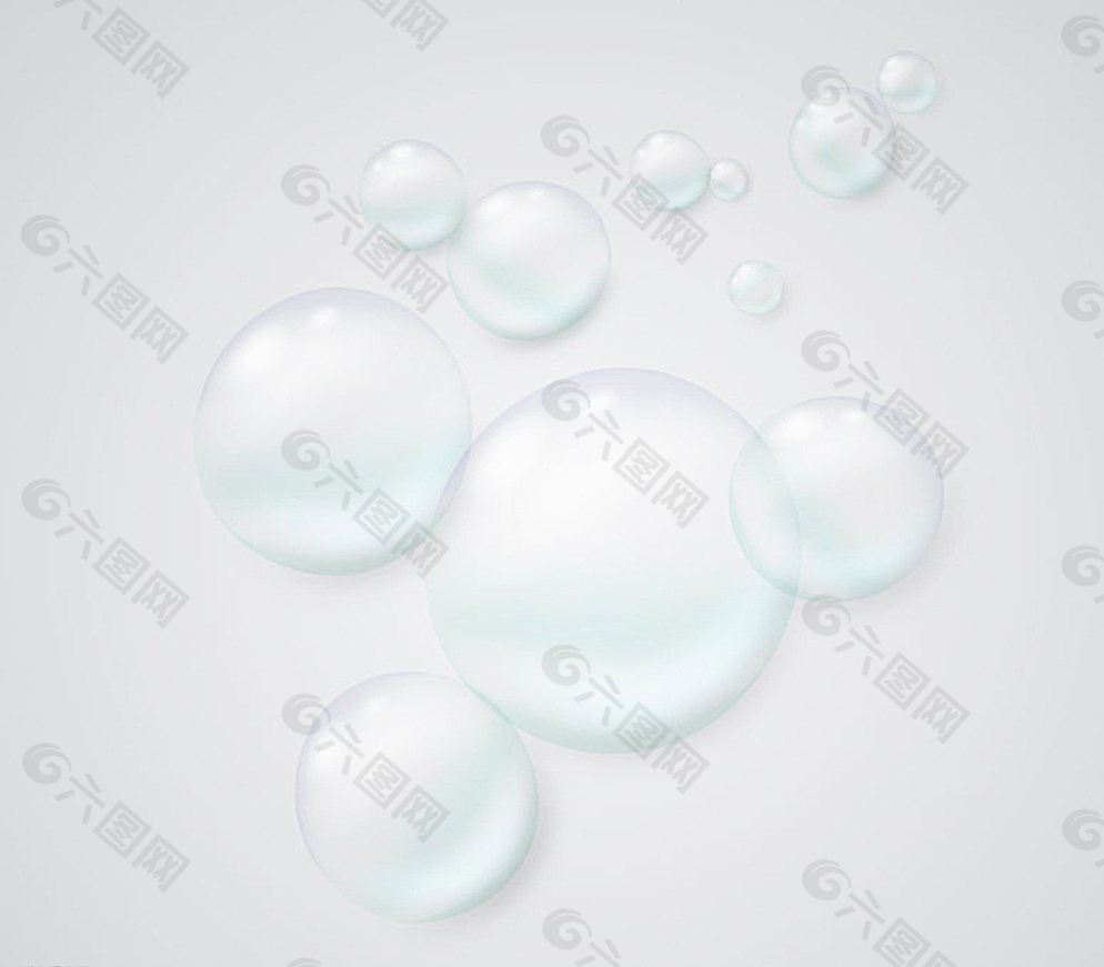 创意白色气泡设计矢量素材图片