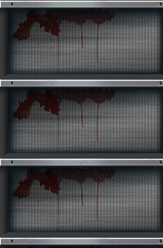 金属恐怖书架psd分层素材图片