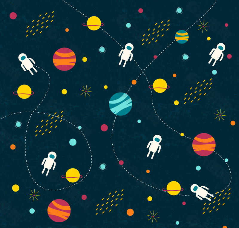 宇宙元素无缝背景