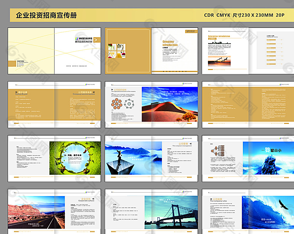 企业投资招商宣传册图片