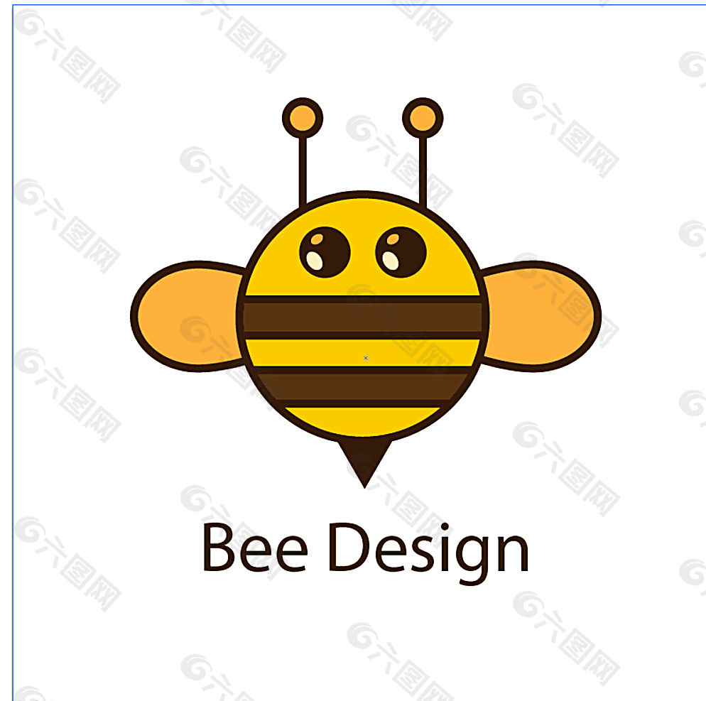 蜜蜂矢量设计标志图片