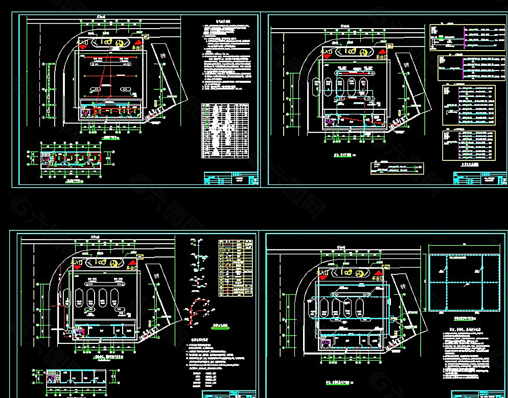 加油站 水电施工图图片