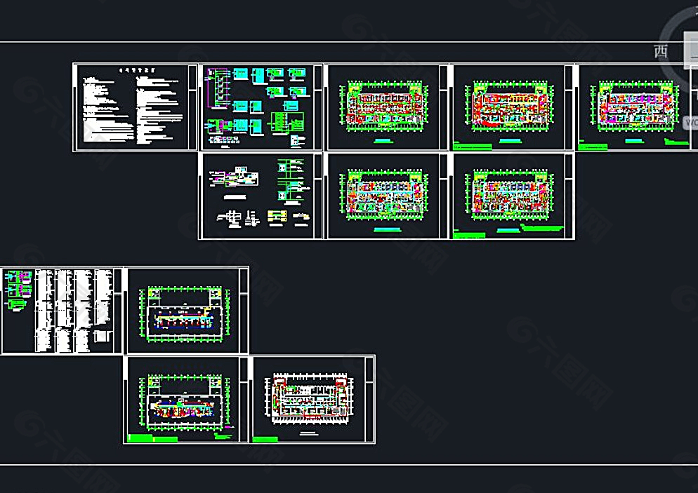 五层医院电气设计图图片