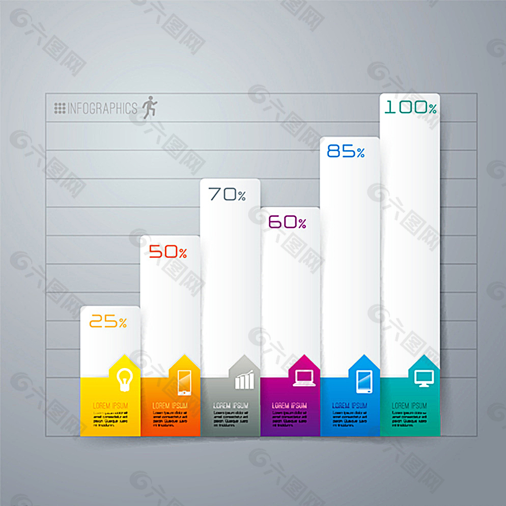 彩色商务 信息图表图片
