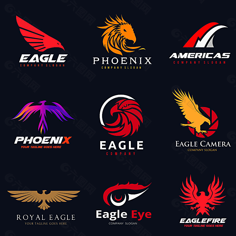 创意鹰logo图片