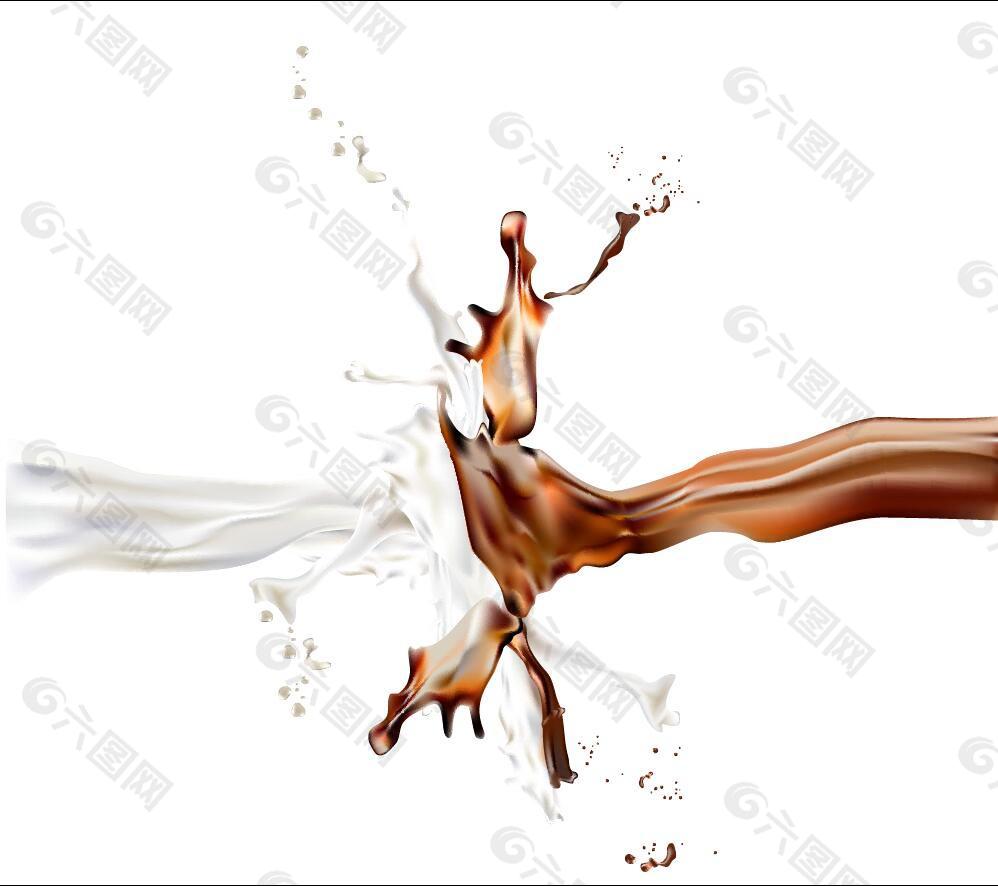 牛奶巧克力飞溅