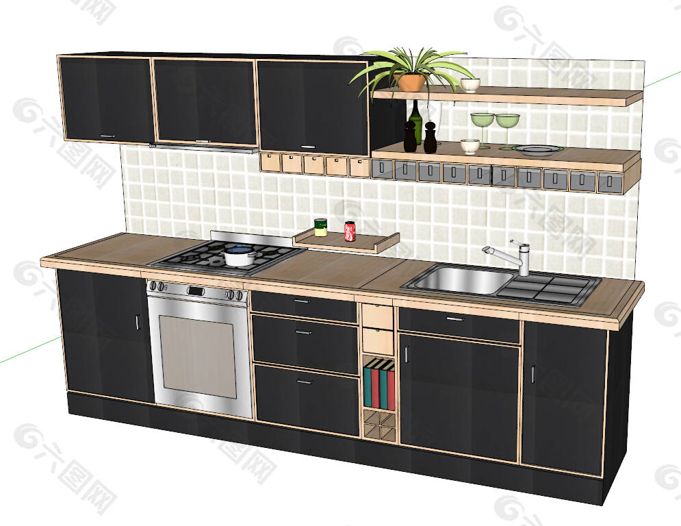 厨房橱柜模型